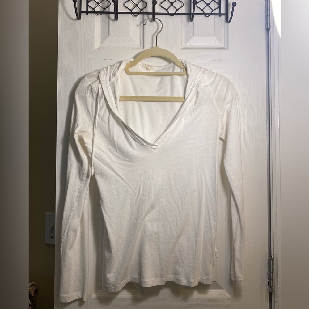 J. Crew lightweight white hoodie